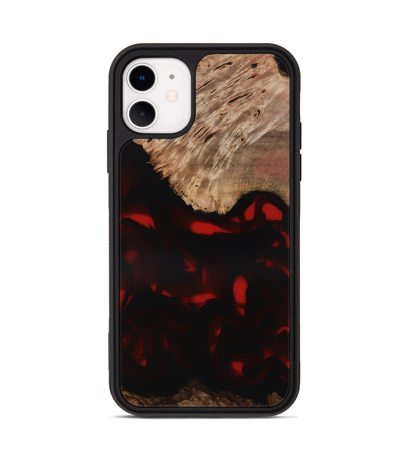 iPhone 11 Wood Phone Case - Brea (Red, 818474)
