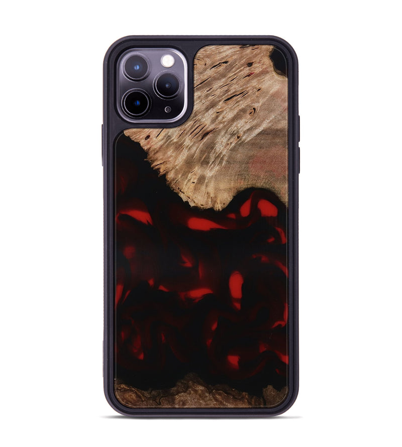 iPhone 11 Pro Max Wood Phone Case - Brea (Red, 818474)