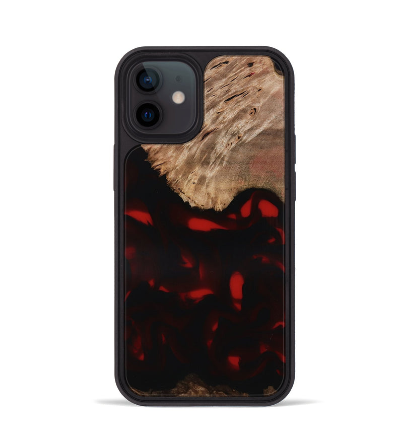iPhone 12 Wood Phone Case - Brea (Red, 818474)