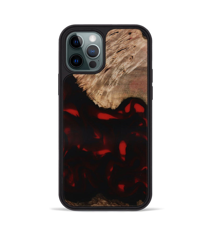 iPhone 12 Pro Wood Phone Case - Brea (Red, 818474)