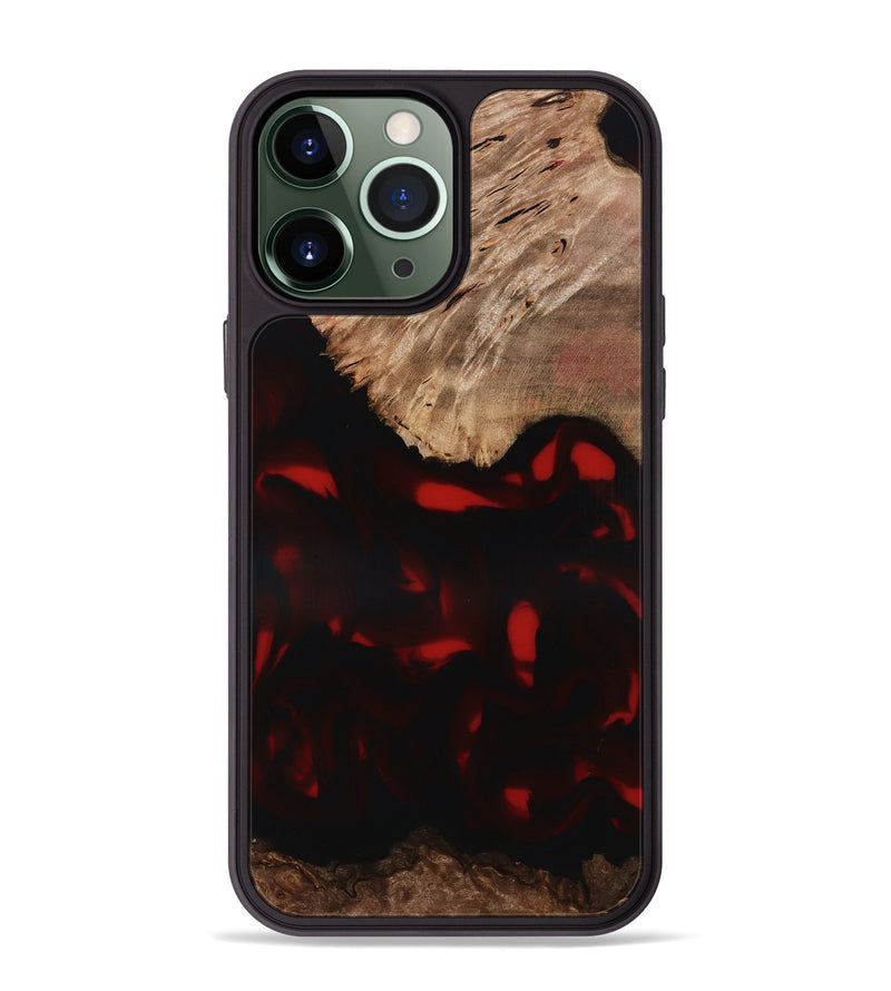 iPhone 13 Pro Max Wood Phone Case - Brea (Red, 818474)