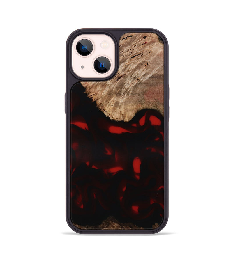 iPhone 14 Wood Phone Case - Brea (Red, 818474)
