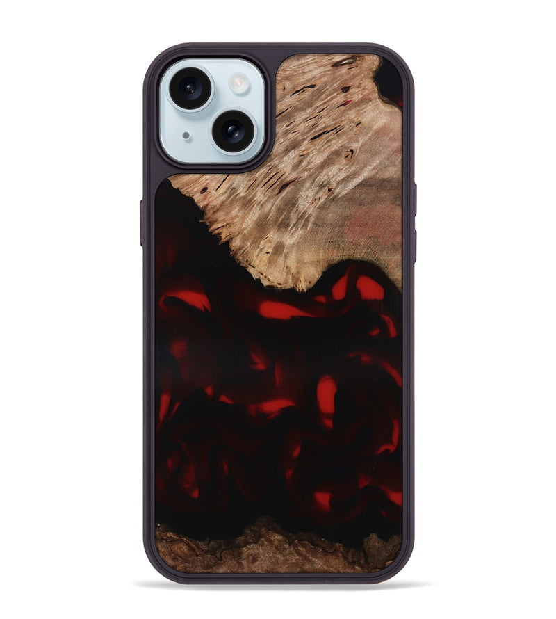 iPhone 15 Plus Wood Phone Case - Brea (Red, 818474)