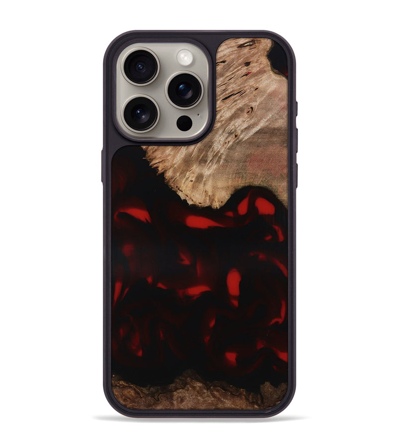 iPhone 15 Pro Max Wood Phone Case - Brea (Red, 818474)