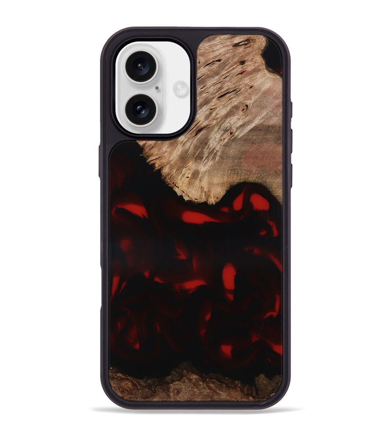iPhone 16 Plus Wood Phone Case - Brea (Red, 818474)