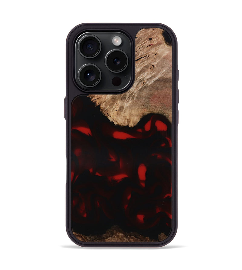 iPhone 16 Pro Wood Phone Case - Brea (Red, 818474)