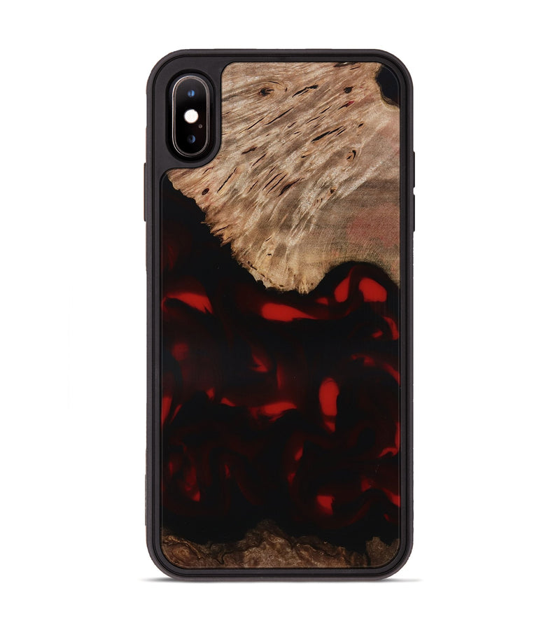 iPhone Xs Max Wood Phone Case - Brea (Red, 818474)