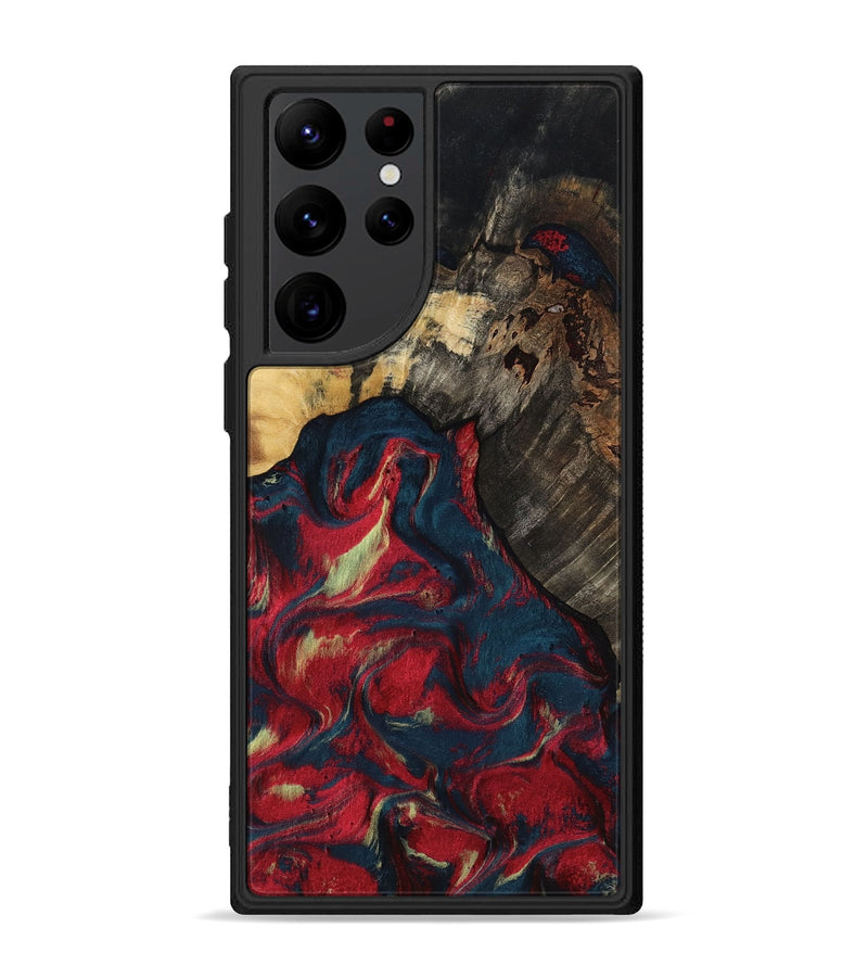 Galaxy S22 Ultra Wood Phone Case - Margery (Red, 818475)