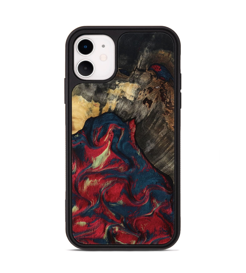 iPhone 11 Wood Phone Case - Margery (Red, 818475)