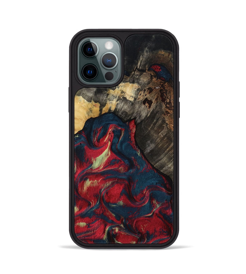 iPhone 12 Pro Wood Phone Case - Margery (Red, 818475)