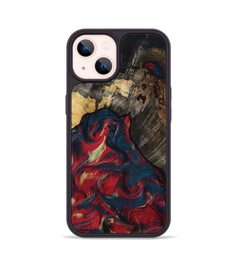 iPhone 14 Wood Phone Case - Margery (Red, 818475)