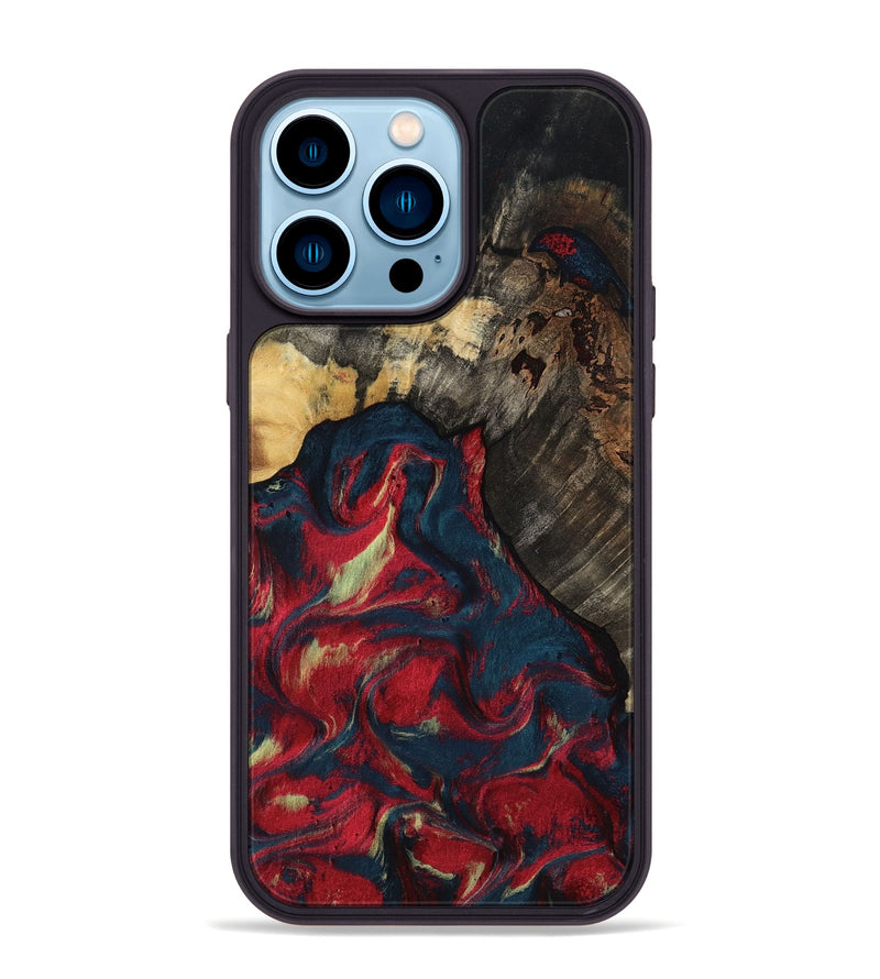 iPhone 14 Pro Max Wood Phone Case - Margery (Red, 818475)