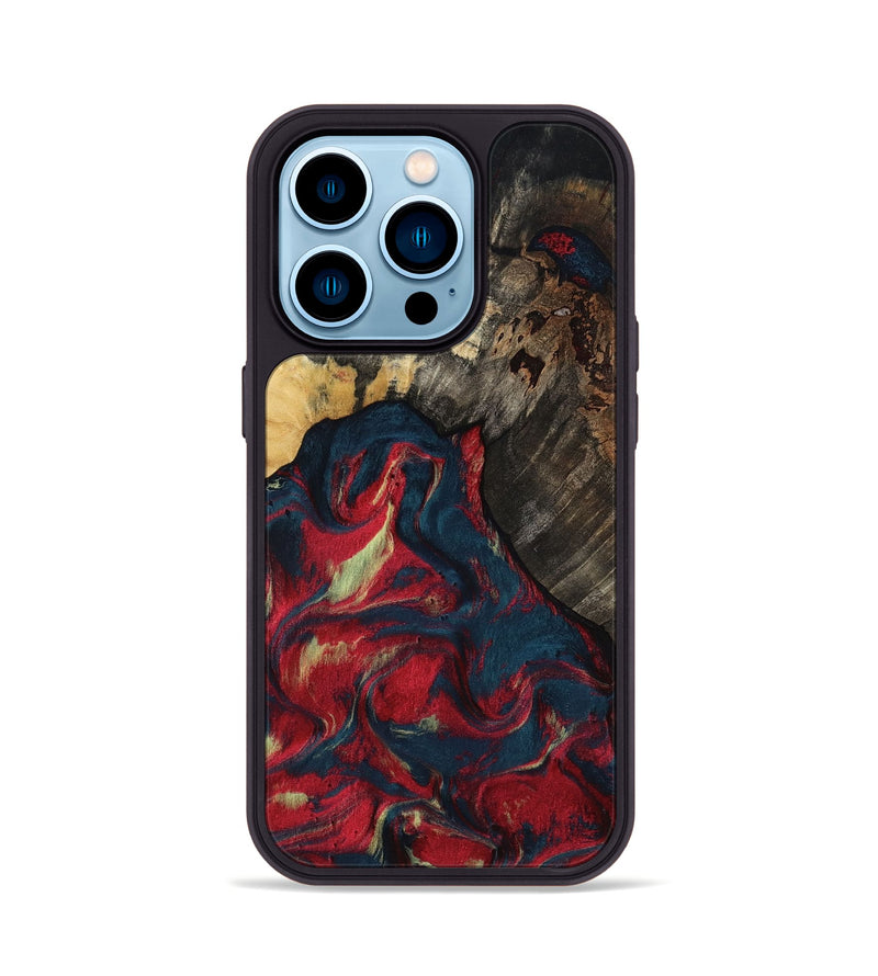 iPhone 14 Pro Wood Phone Case - Margery (Red, 818475)