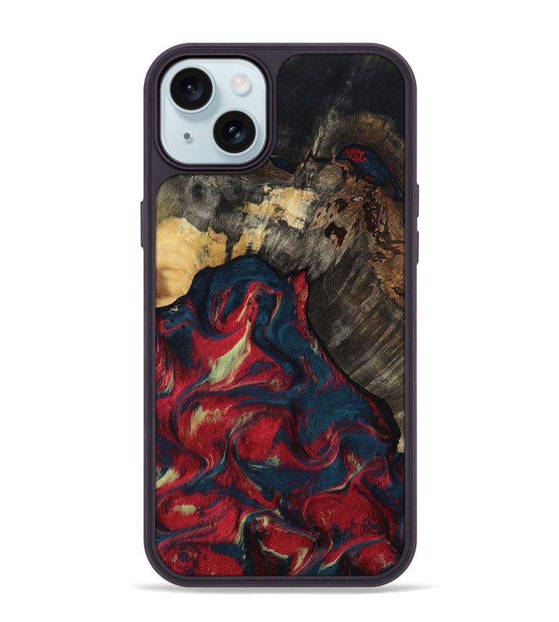 iPhone 15 Plus Wood Phone Case - Margery (Red, 818475)