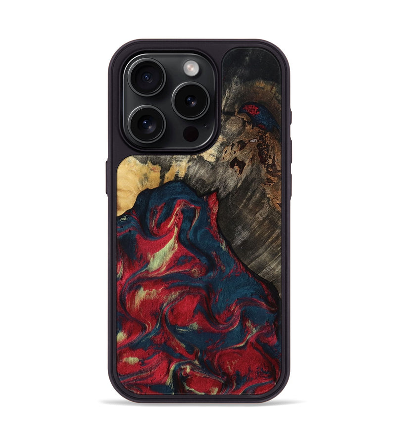 iPhone 15 Pro Wood Phone Case - Margery (Red, 818475)