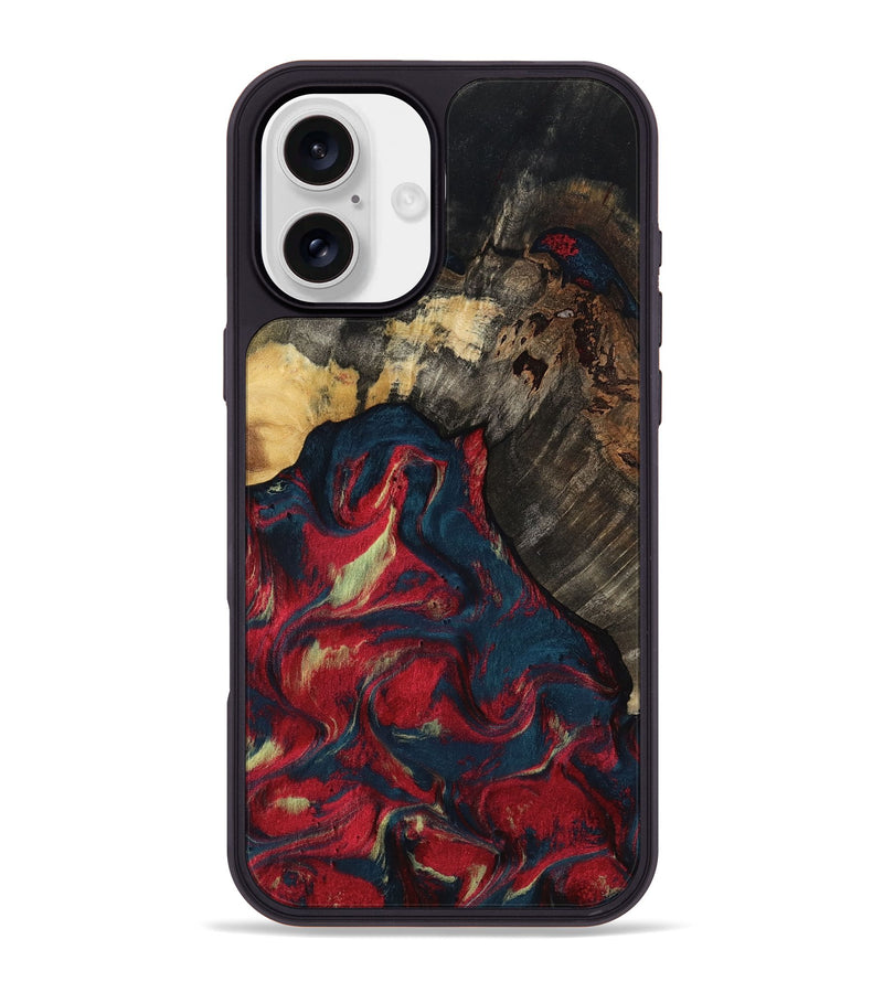 iPhone 16 Plus Wood Phone Case - Margery (Red, 818475)