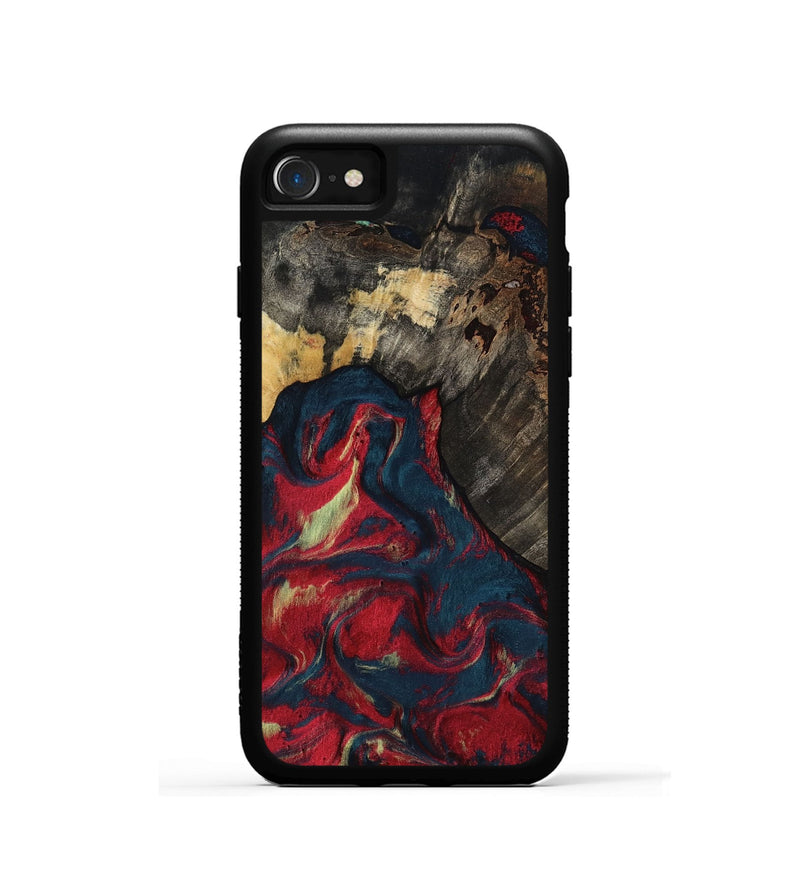 iPhone SE Wood Phone Case - Margery (Red, 818475)
