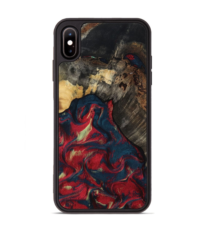 iPhone Xs Max Wood Phone Case - Margery (Red, 818475)