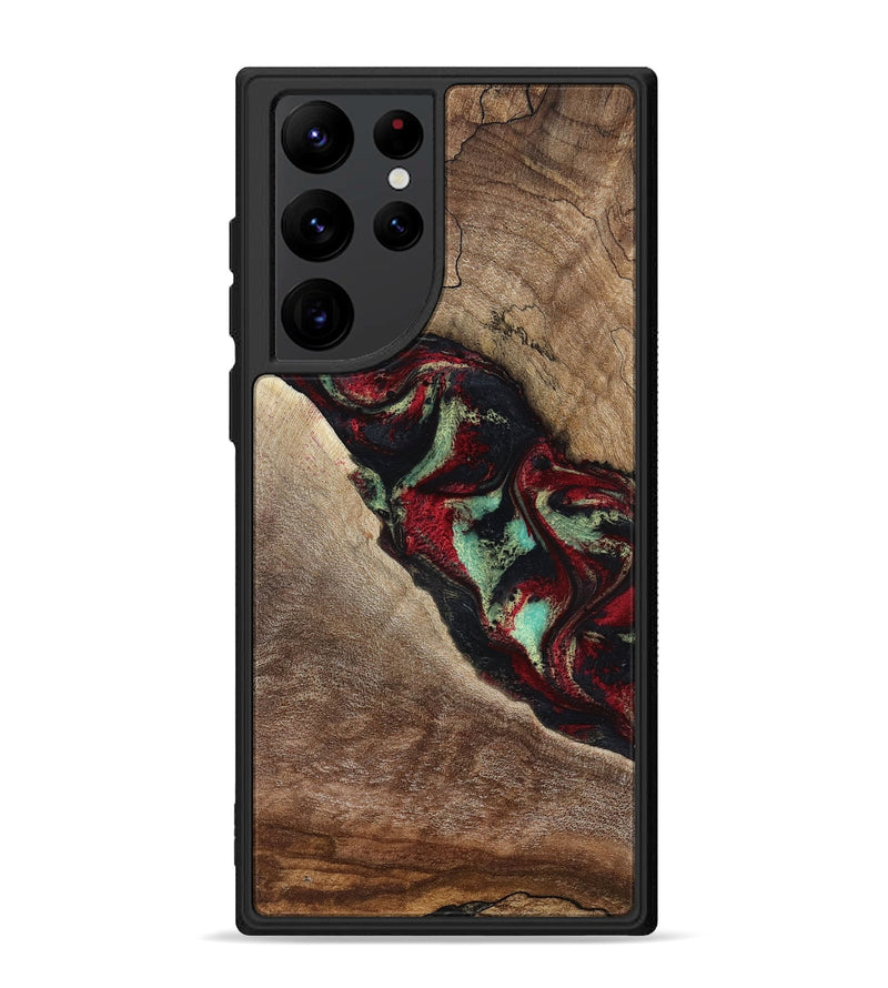 Galaxy S22 Ultra Wood Phone Case - Michell (Red, 818476)