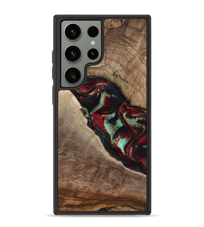 Galaxy S23 Ultra Wood Phone Case - Michell (Red, 818476)