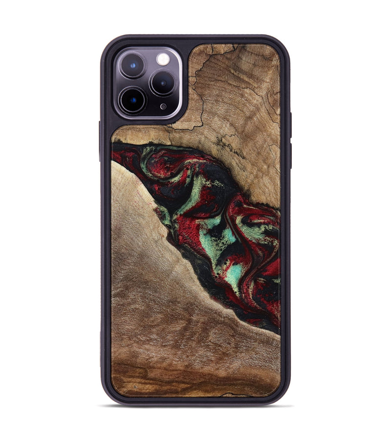 iPhone 11 Pro Max Wood Phone Case - Michell (Red, 818476)