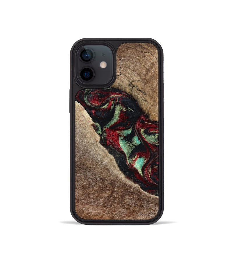 iPhone 12 mini Wood Phone Case - Michell (Red, 818476)