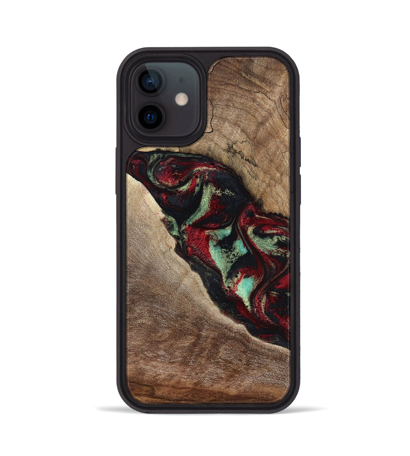 iPhone 12 Wood Phone Case - Michell (Red, 818476)