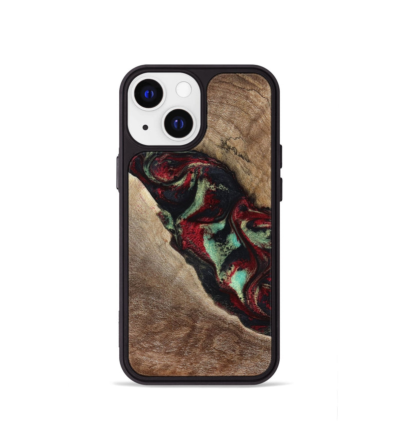 iPhone 13 mini Wood Phone Case - Michell (Red, 818476)