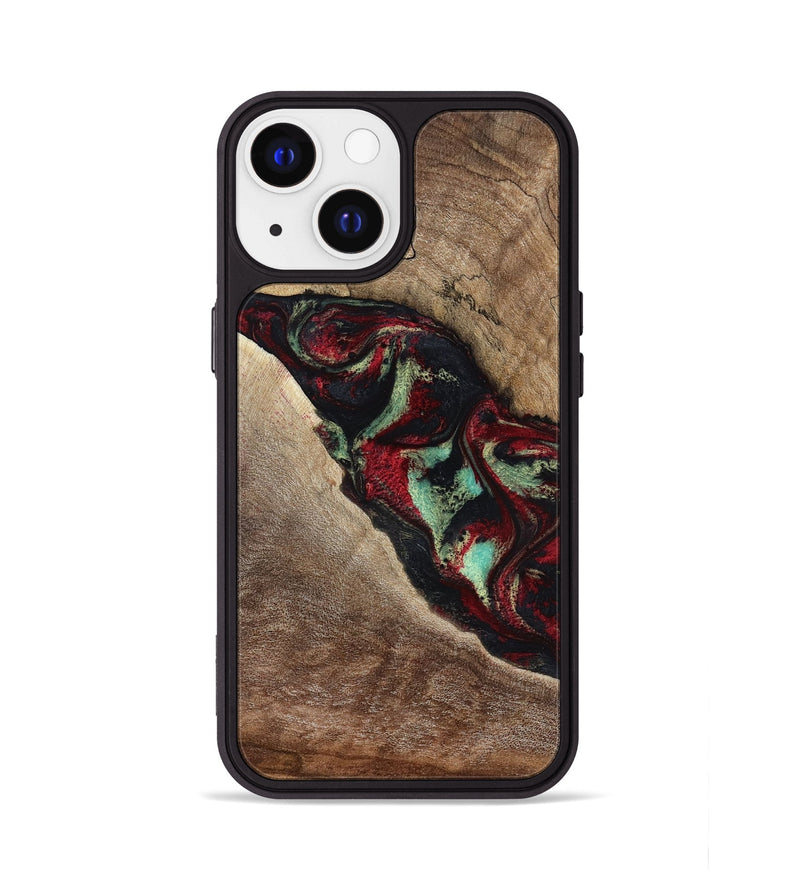 iPhone 13 Wood Phone Case - Michell (Red, 818476)