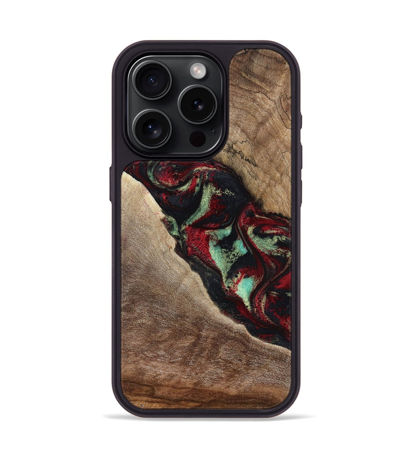 iPhone 15 Pro Wood Phone Case - Michell (Red, 818476)