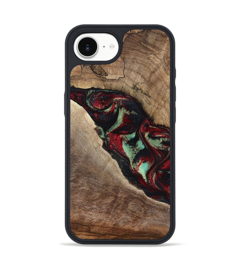 iPhone 16e Wood Phone Case - Michell (Red, 818476)
