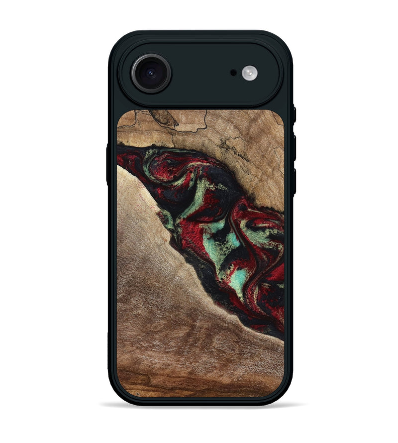 iPhone 17 Air Wood Phone Case - Michell (Red, 818476)