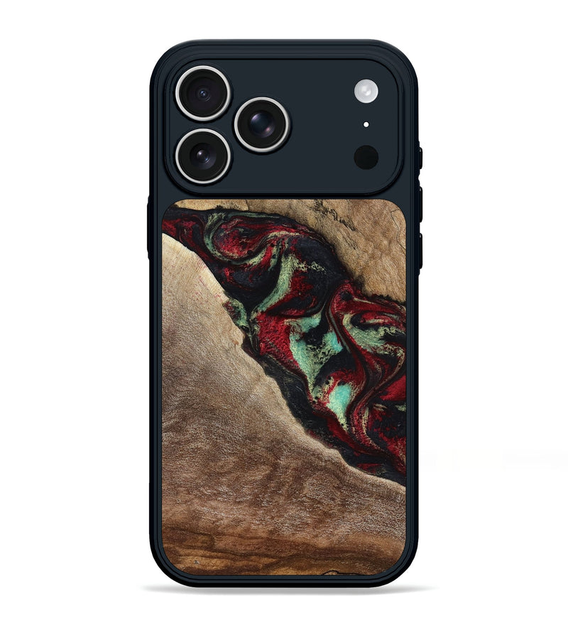 iPhone 17 Pro Max Wood Phone Case - Michell (Red, 818476)