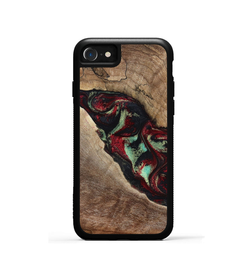 iPhone SE Wood Phone Case - Michell (Red, 818476)