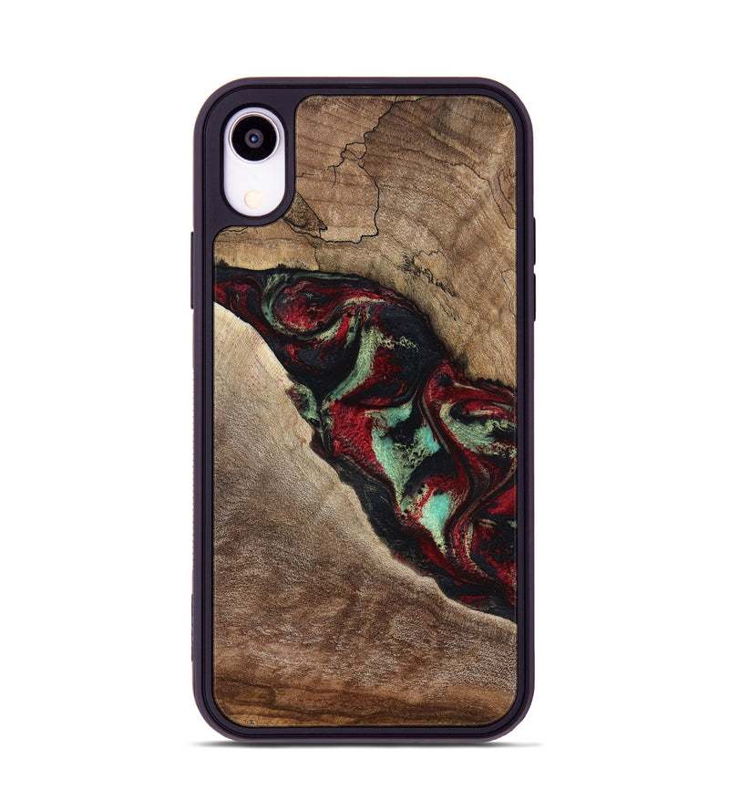 iPhone Xr Wood Phone Case - Michell (Red, 818476)