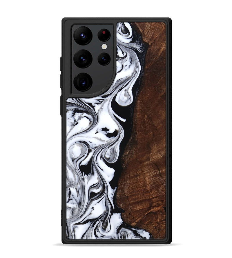 Galaxy S22 Ultra Wood Phone Case - Blair (Black & White, 818477)