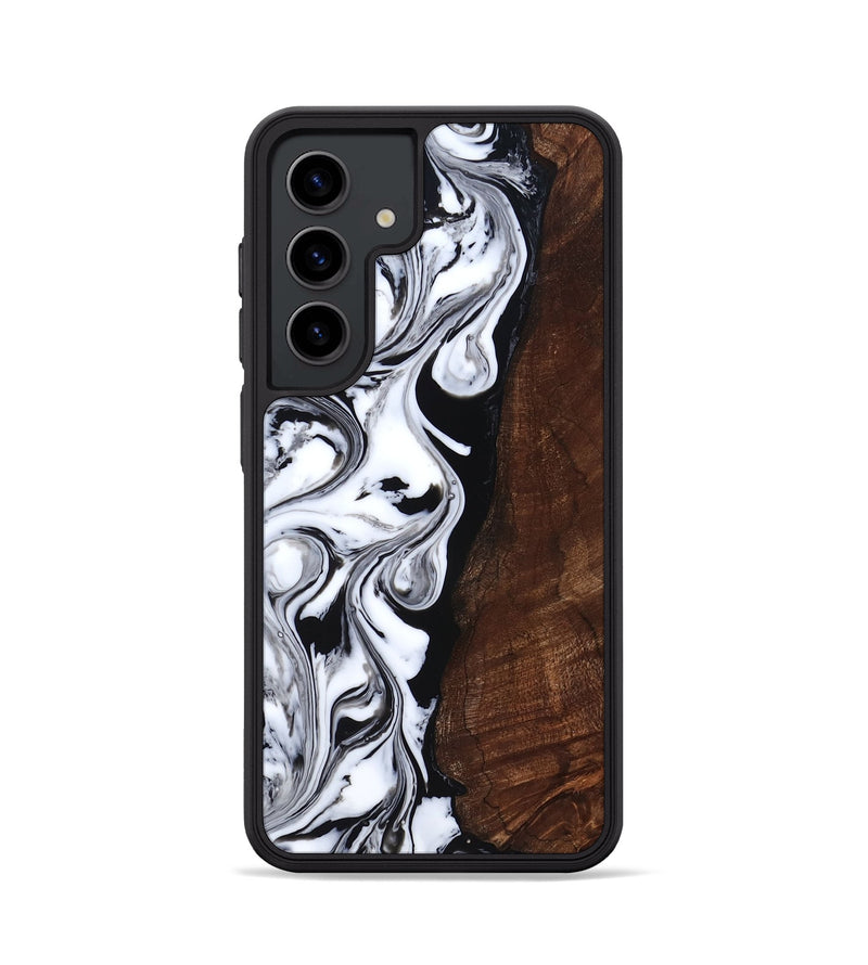 Galaxy S24 Wood Phone Case - Blair (Black & White, 818477)