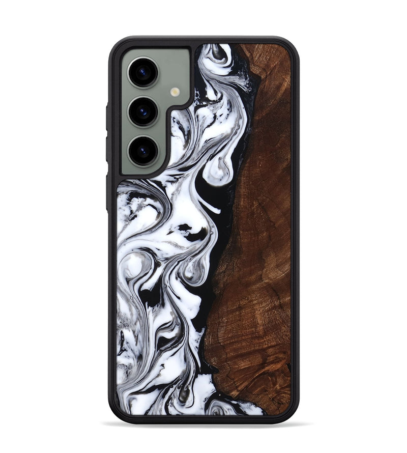 Galaxy S24 Plus Wood Phone Case - Blair (Black & White, 818477)