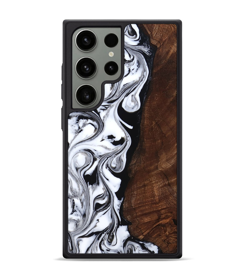 Galaxy S24 Ultra Wood Phone Case - Blair (Black & White, 818477)