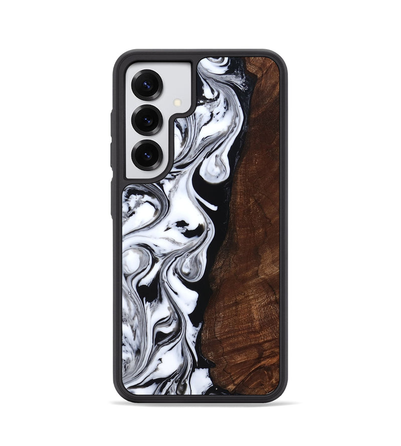 Galaxy S25 Wood Phone Case - Blair (Black & White, 818477)