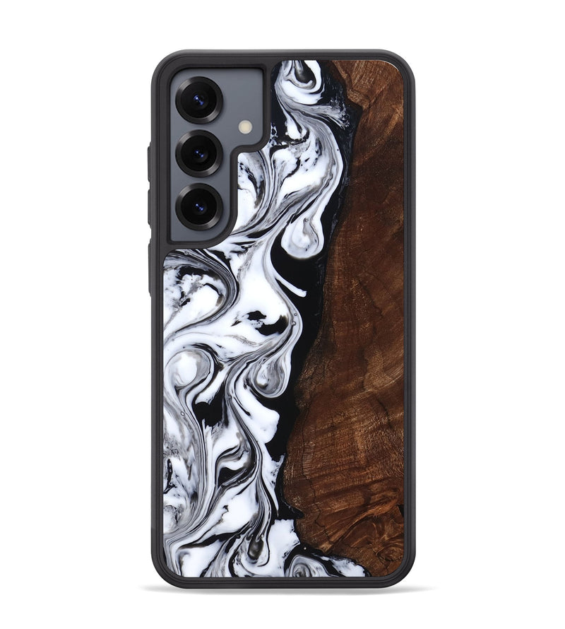 Galaxy S25 Plus Wood Phone Case - Blair (Black & White, 818477)