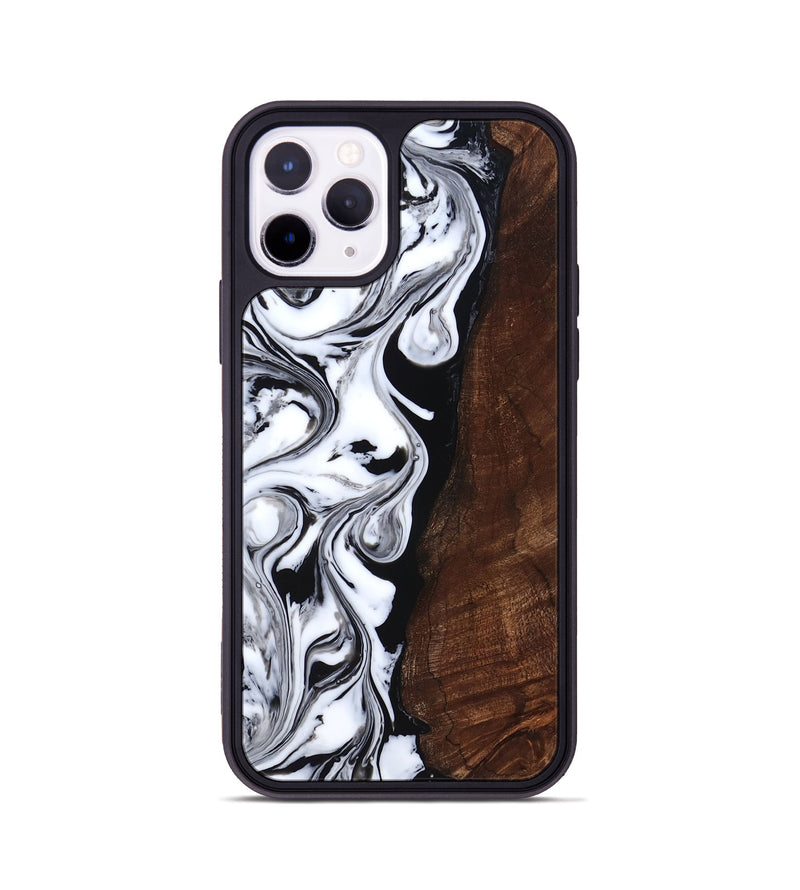 iPhone 11 Pro Wood Phone Case - Blair (Black & White, 818477)