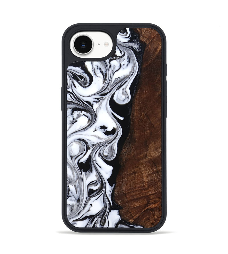 iPhone 16e Wood Phone Case - Blair (Black & White, 818477)