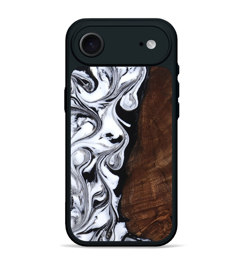 iPhone 17 Air Wood Phone Case - Blair (Black & White, 818477)