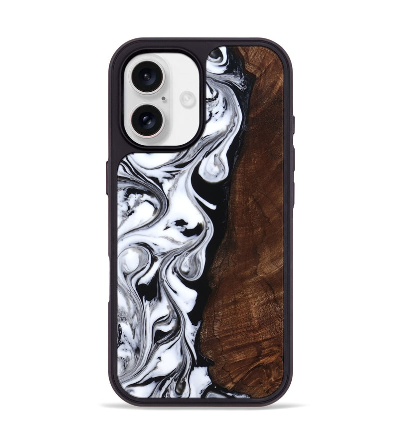 iPhone 17 Wood Phone Case - Blair (Black & White, 818477)
