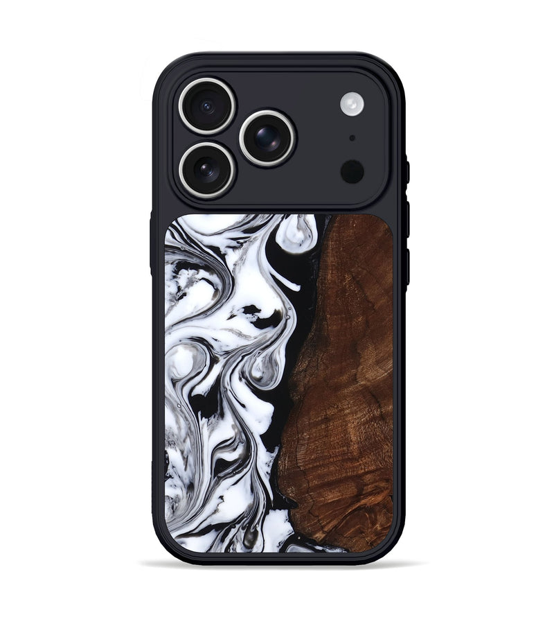 iPhone 17 Pro Wood Phone Case - Blair (Black & White, 818477)