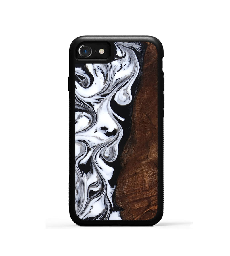 iPhone SE Wood Phone Case - Blair (Black & White, 818477)