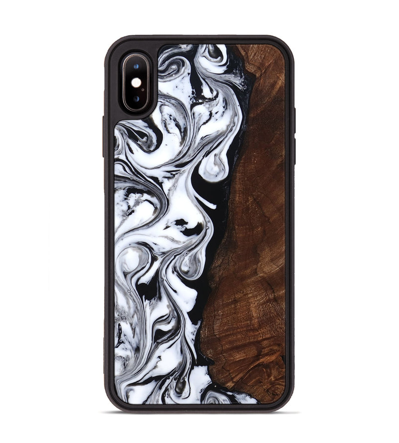 iPhone Xs Max Wood Phone Case - Blair (Black & White, 818477)