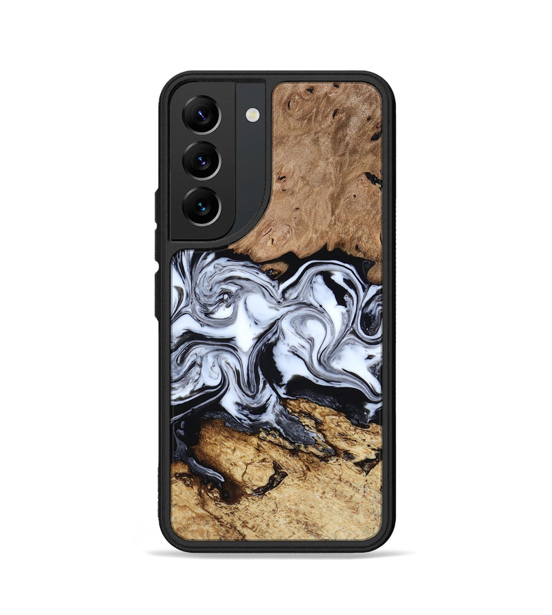 Galaxy S22 Wood Phone Case - Aditya (Black & White, 818478)
