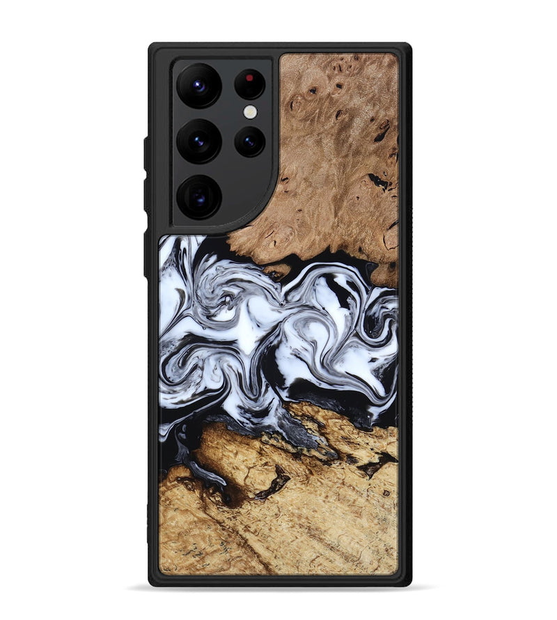 Galaxy S22 Ultra Wood Phone Case - Aditya (Black & White, 818478)
